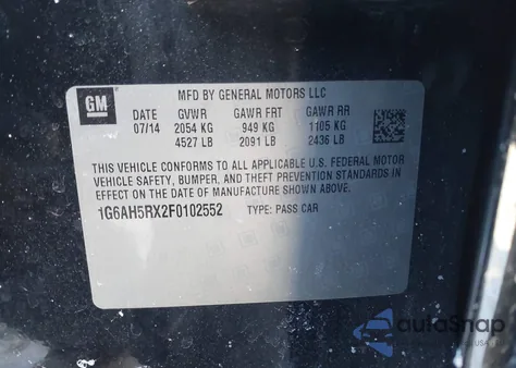 2015 Cadillac Ats Luxury z USA, uszkodzony, nr VIN 1G6AH5RX2F0102552